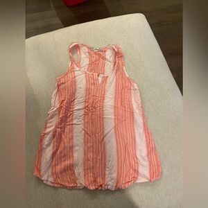 Pink Republic Coral and White Striped Top